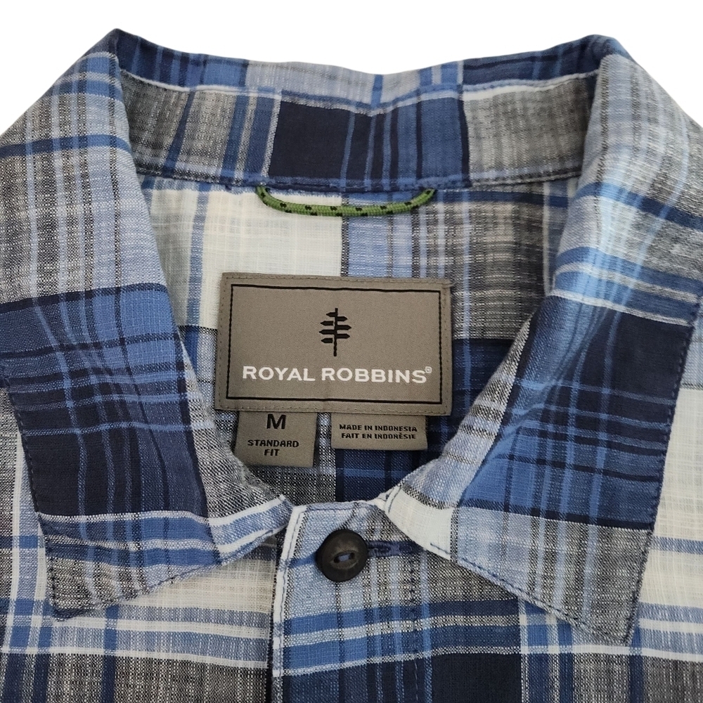 ROYAL ROBBINS men's redwood plaid short sleeve - medium - Picture 4 of 14